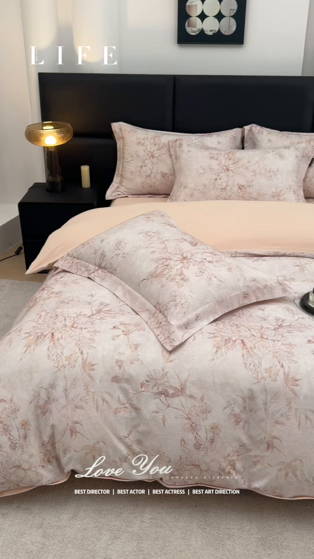 91家纺网 家纺一手货源 找家纺 芙绣家纺 2025新款全棉纯棉磨毛内合简单款四件套 春恋风-玉