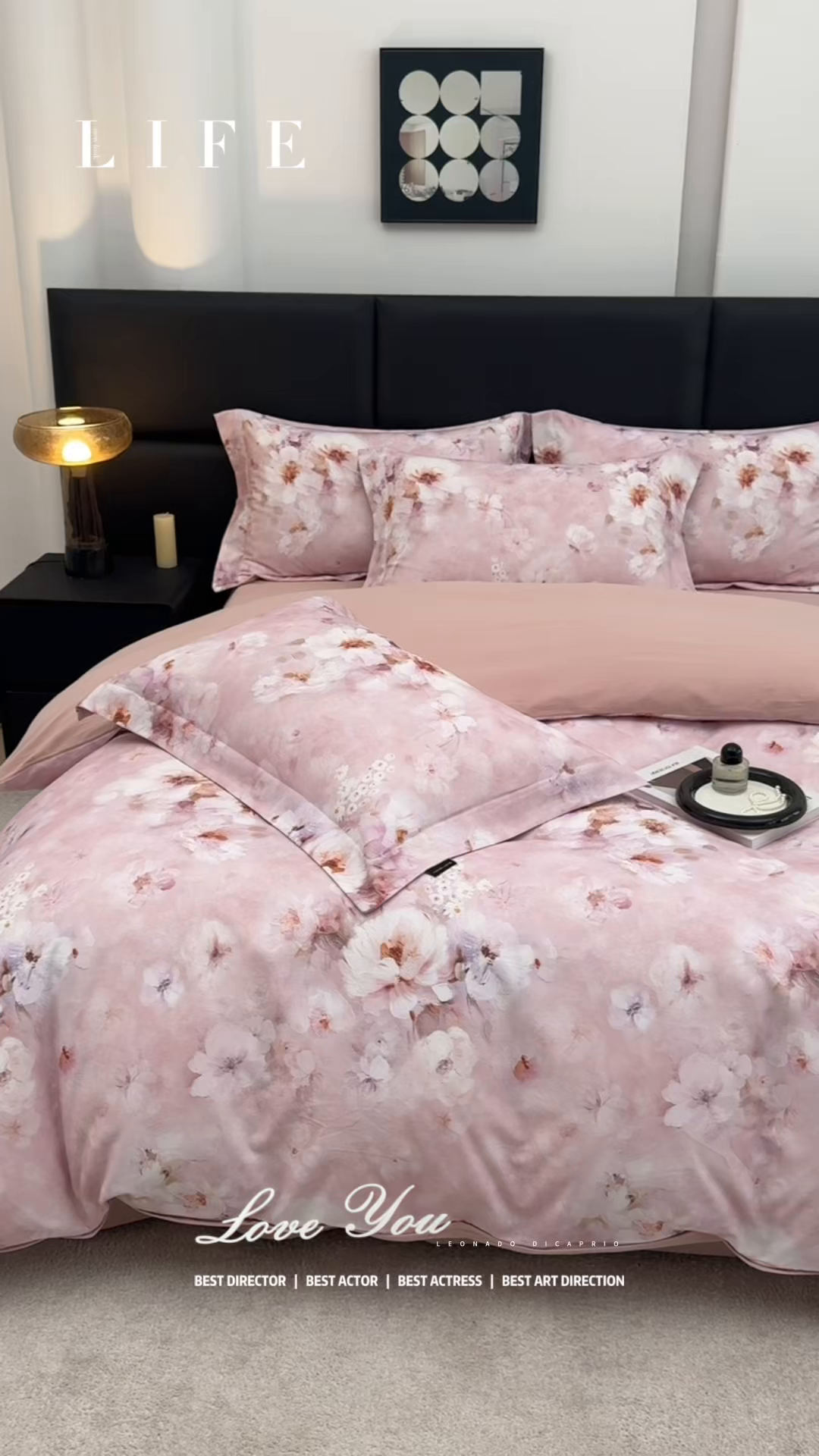 91家纺网 家纺一手货源 找家纺 芙绣家纺 2025新款全棉纯棉磨毛内合简单款四件套 花都-粉