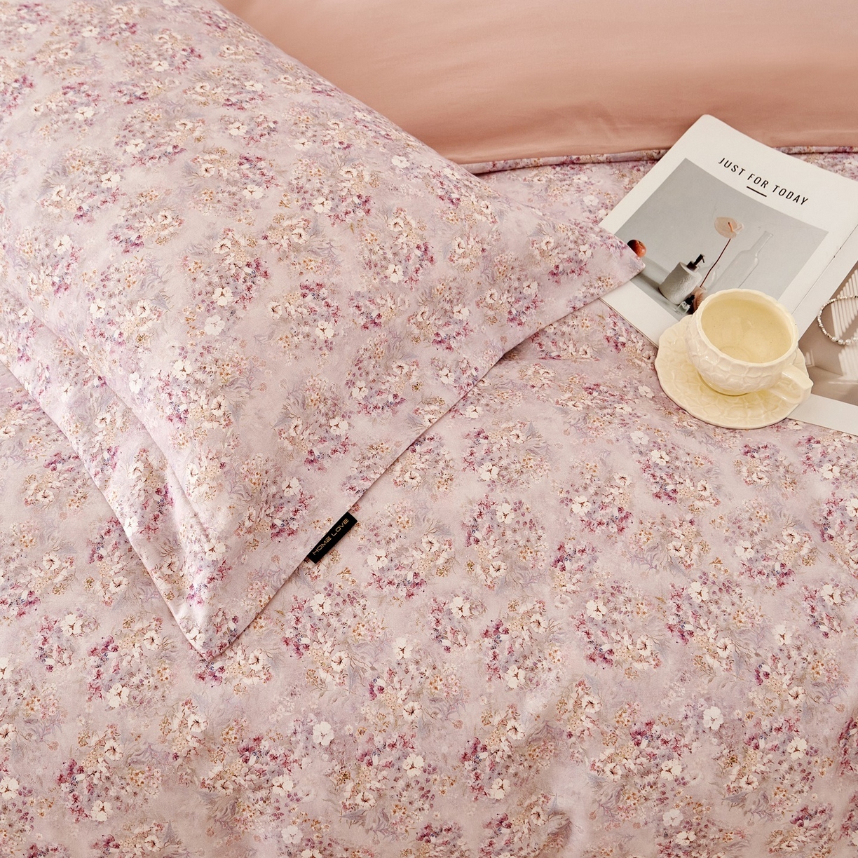 91家纺网 家纺一手货源 找家纺 芙绣家纺 2025新款全棉纯棉磨毛内合简单款四件套 柔梦-紫