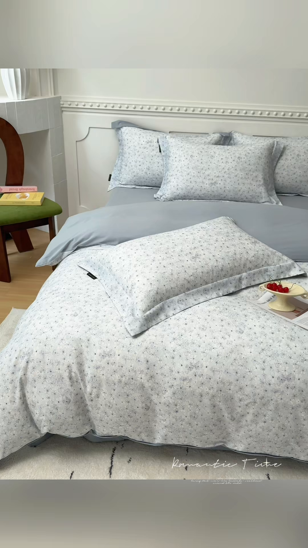 91家纺网 家纺一手货源 找家纺 芙绣家纺 2025新款全棉纯棉磨毛内合简单款四件套 晚棠-灰