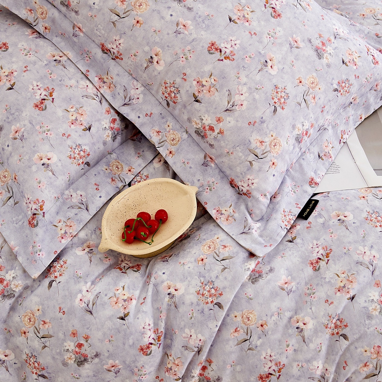 91家纺网 家纺一手货源 找家纺 芙绣家纺 2025新款全棉纯棉磨毛内合简单款四件套 香伊-灰