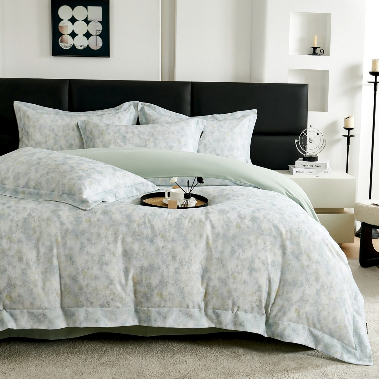 91家纺网 家纺一手货源 找家纺 （总）芙绣家纺 2025新款纯棉全棉磨毛宽边压线复杂款四件套