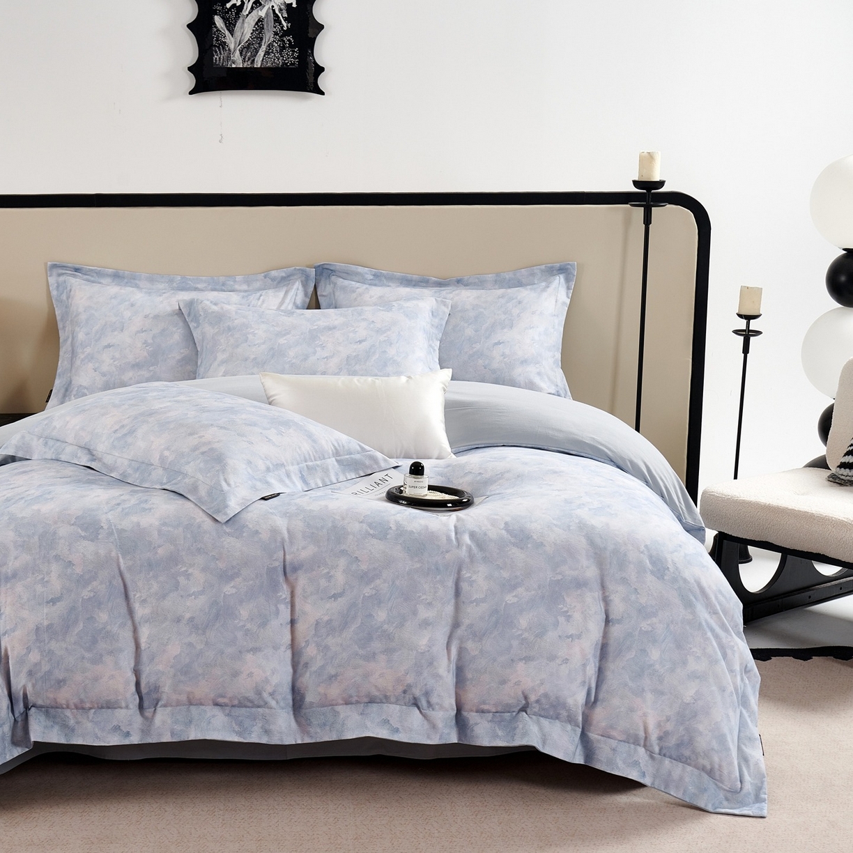 91家纺网 家纺一手货源 找家纺 （总）芙绣家纺 2025新款纯棉全棉磨毛宽边压线复杂款四件套