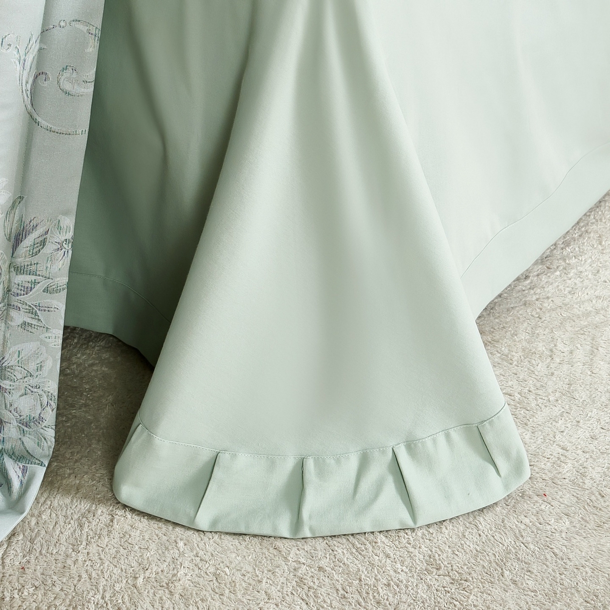 91家纺网 家纺一手货源 找家纺 芙绣家纺 2025新款纯棉全棉磨毛宽边压线复杂款四件套 意绵绵