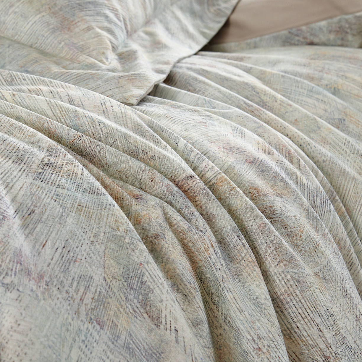 91家纺网 家纺一手货源 找家纺 芙绣家纺 2025新款纯棉全棉磨毛宽边压线复杂款四件套 映山言-绿