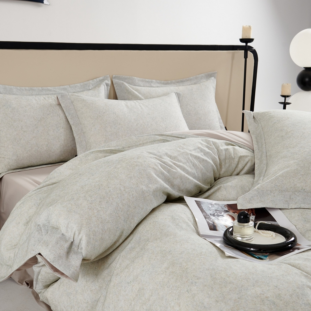 91家纺网 家纺一手货源 找家纺 芙绣家纺 2025新款纯棉全棉磨毛宽边压线复杂款四件套 挚爱-绿