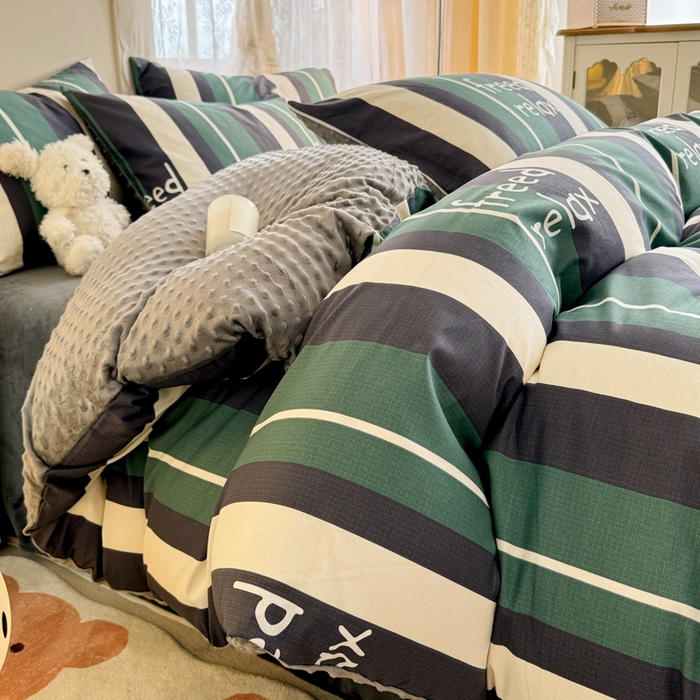 91家纺网 家纺一手货源 找家纺 （总）简宜家居（朝初家纺） 2025新款棉加绒豆豆绒牛奶绒四件套