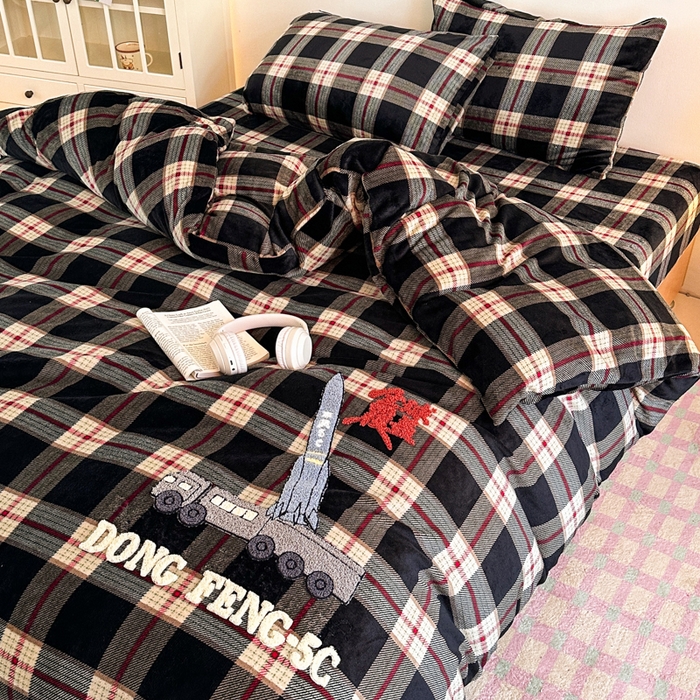 91家纺网 家纺一手货源 找家纺 喜梦缘 2025新款牛奶绒床笠四件套 东风5C