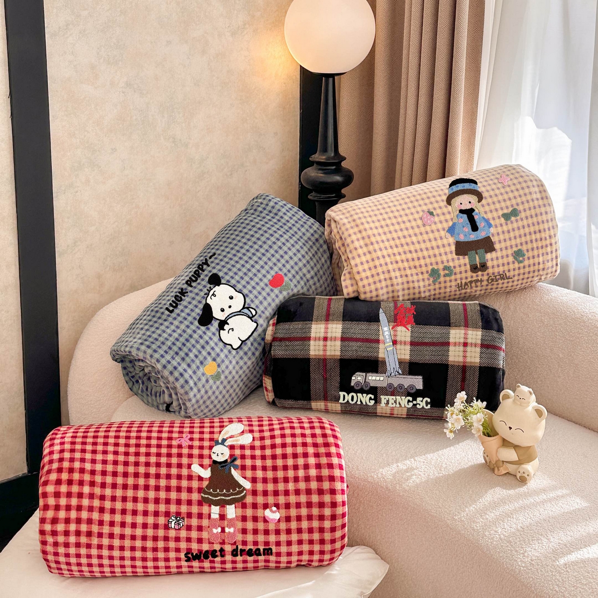 91家纺网 家纺一手货源 找家纺 喜梦缘 2025新款牛奶绒床笠四件套 组合图