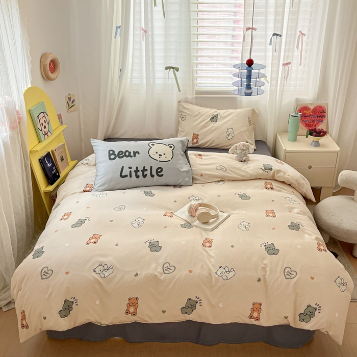 91家纺网 家纺一手货源 找家纺 （总）港岛妹妹 2024新款水洗工艺大版枕套四件套