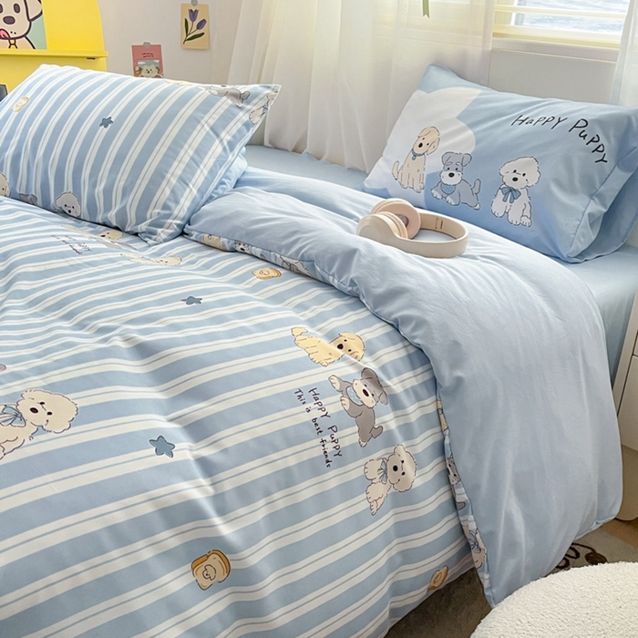 91家纺网 家纺一手货源 找家纺 港岛妹妹 2024新款水洗工艺大版枕套四件套 大版-老友记