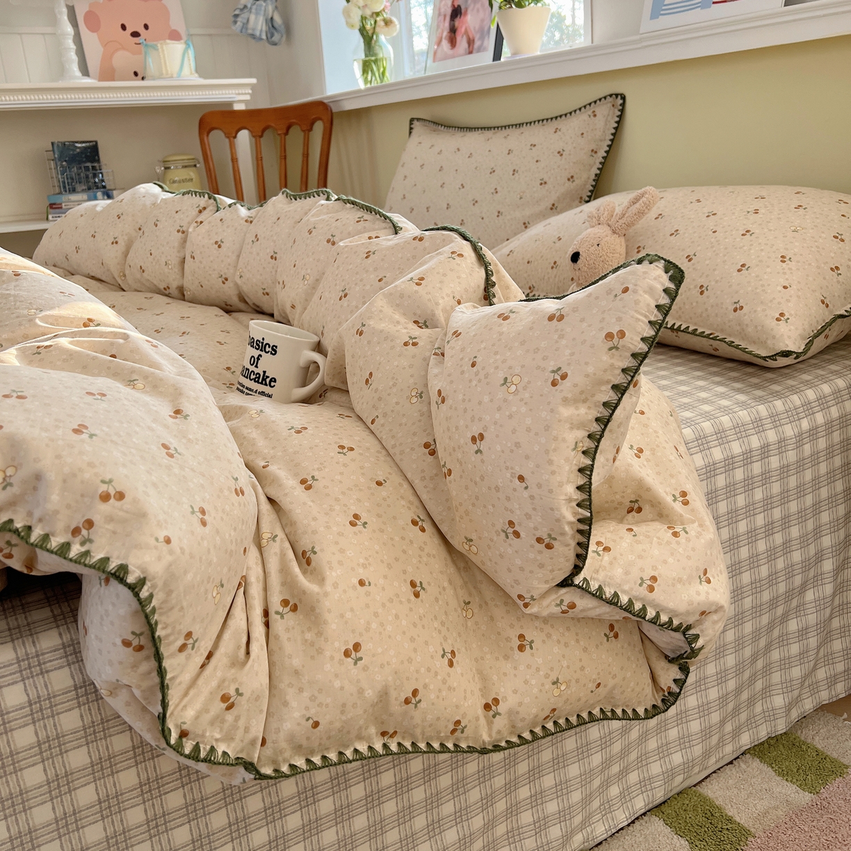 91家纺网 家纺一手货源 找家纺 （总）瑞莱 2025新款全棉印花贝壳边四件套