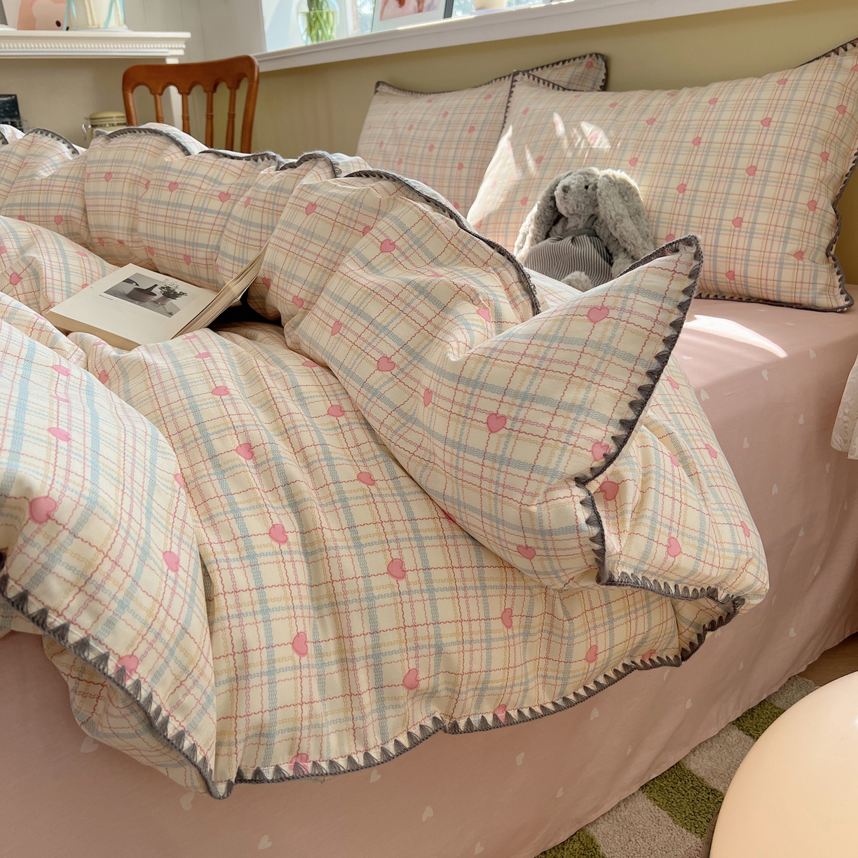 91家纺网 家纺一手货源 找家纺 （总）瑞莱 2025新款全棉印花贝壳边四件套