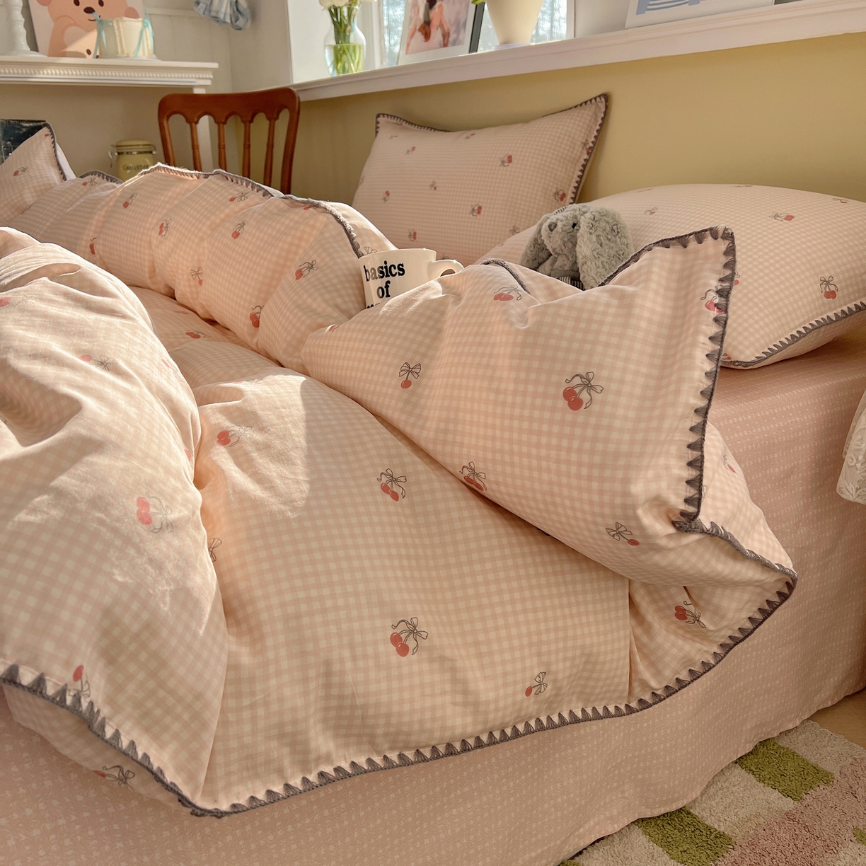 91家纺网 家纺一手货源 找家纺 （总）瑞莱 2025新款全棉印花贝壳边四件套