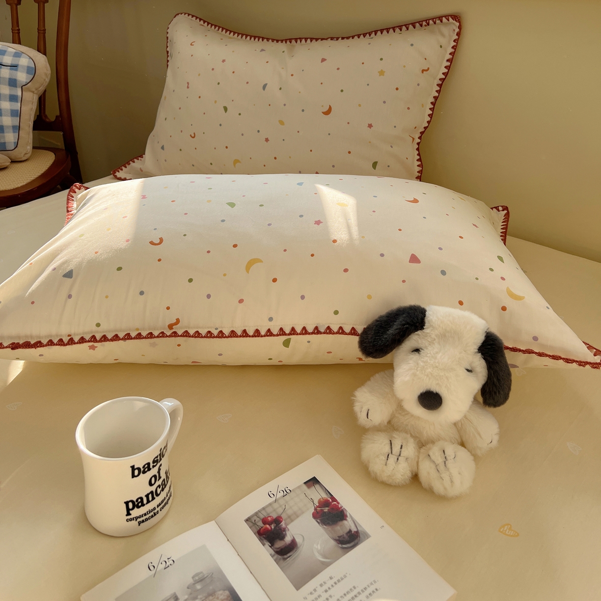 91家纺网 家纺一手货源 找家纺 瑞莱 2026新款全棉印花贝壳边四件套 快乐魔法