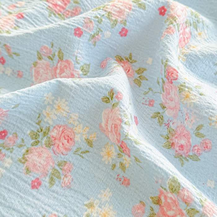 91家纺网 家纺一手货源 找家纺 雨田家纺 2025新款夹棉蕾丝床裙四件套 茉莉花园