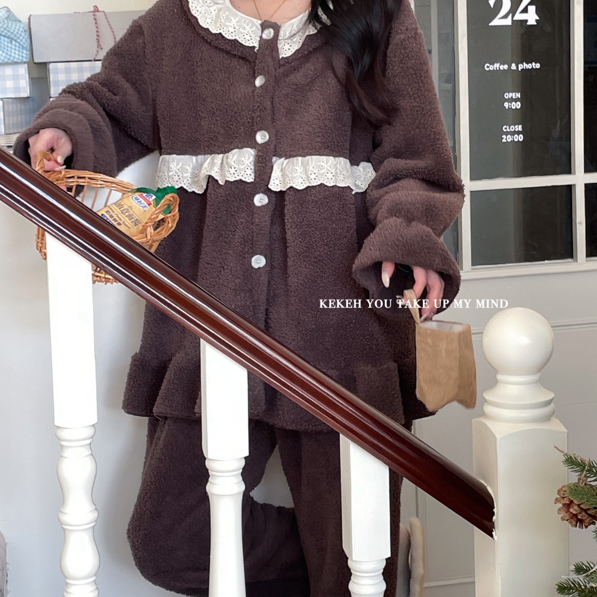 91家纺网 家纺一手货源 找家纺 （总）妍景家居生活馆 2025新款韩系圆领小蕾丝套装