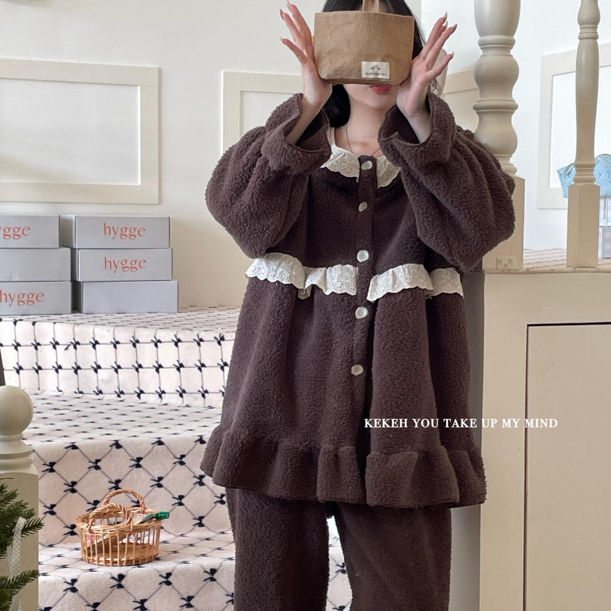 91家纺网 家纺一手货源 找家纺 （总）妍景家居生活馆 2025新款韩系圆领小蕾丝套装