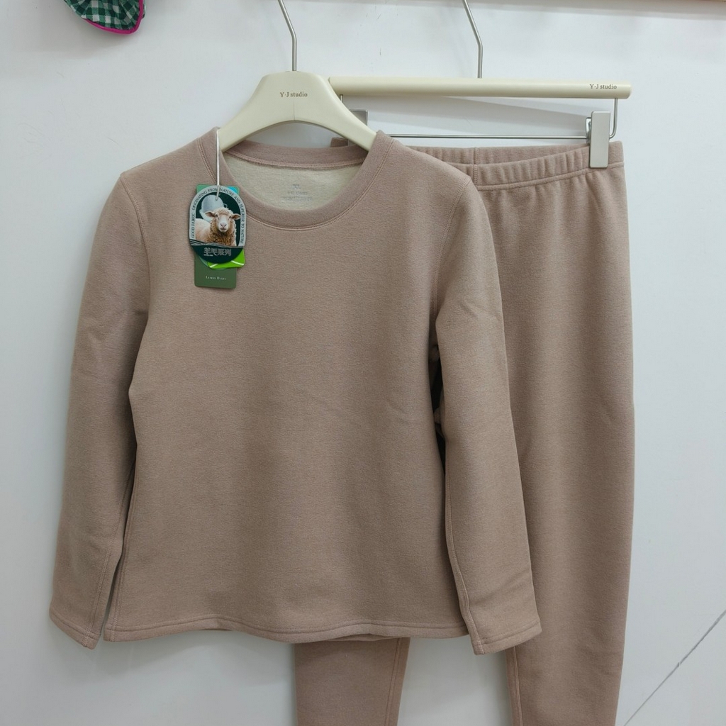 91家纺网 家纺一手货源 找家纺 妍景家居生活馆 2025新款情侣款厚款秋衣秋裤 自然肤