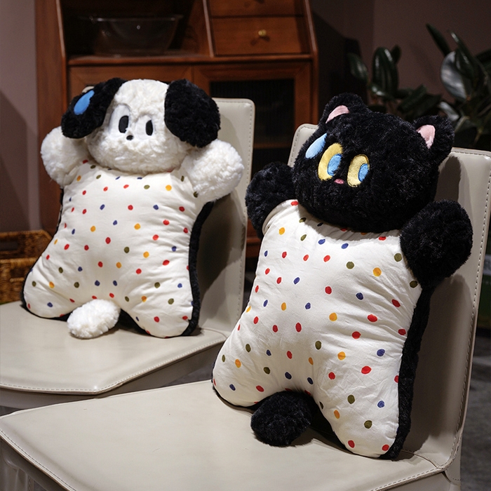 91家纺网 家纺一手货源 找家纺 仟亿莱 2025新款大眼仔刷花捏捏豆袋抱枕 组合图仅供展示不可下单