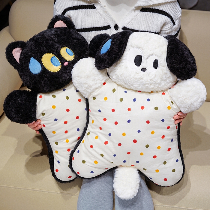 91家纺网 家纺一手货源 找家纺 仟亿莱 2025新款大眼仔刷花捏捏豆袋抱枕 组合图仅供展示不可下单