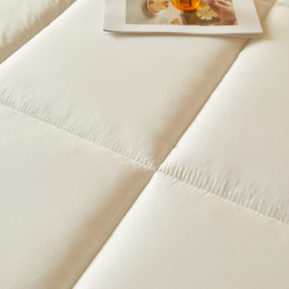 91家纺网 家纺一手货源 找家纺 芊梵床垫 2025新款高克重新疆棉花床垫床褥子 白色