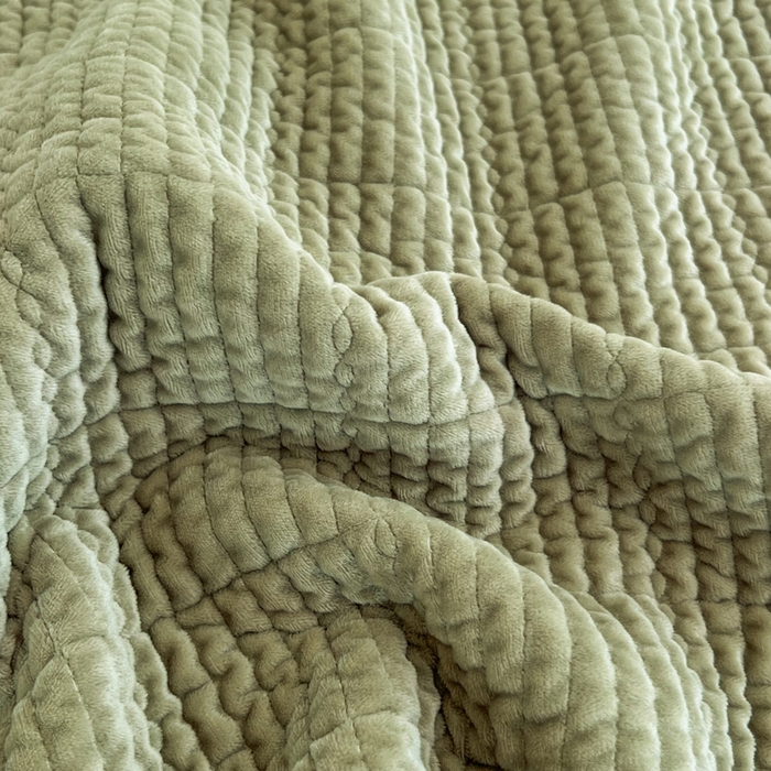 91家纺网 家纺一手货源 找家纺 床盖工厂店 2025新款全棉纯棉纱布加宝宝绒填充棉花床盖三件套 白芷-粉