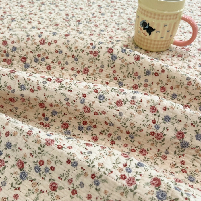 91家纺网 家纺一手货源 找家纺 床盖工厂店 2025新款全棉纯棉纱布加宝宝绒填充棉花床盖三件套 粉卡-玲米