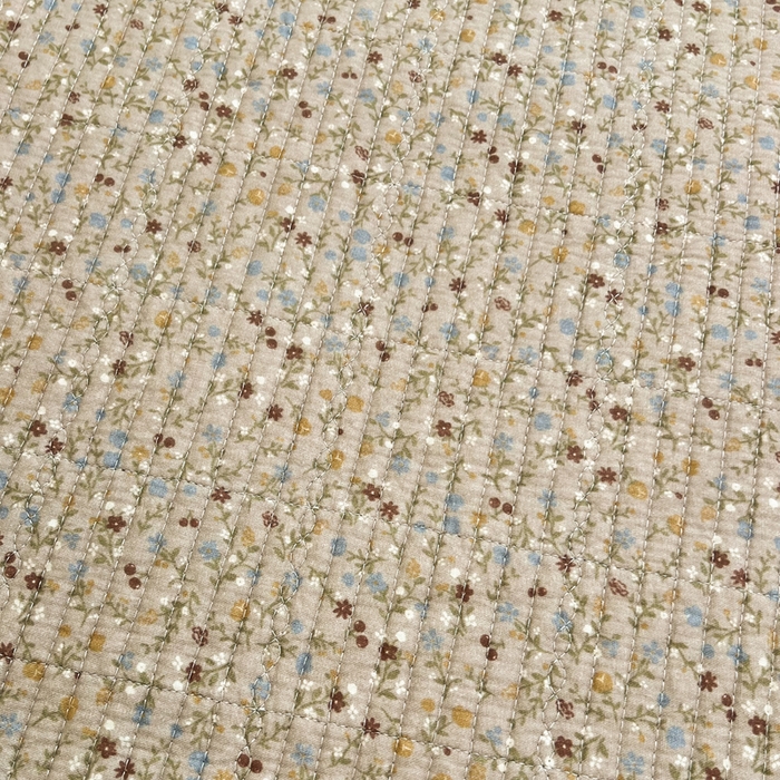 91家纺网 家纺一手货源 找家纺 床盖工厂店 2025新款全棉纯棉纱布加宝宝绒填充棉花床盖三件套 柔乡-绿