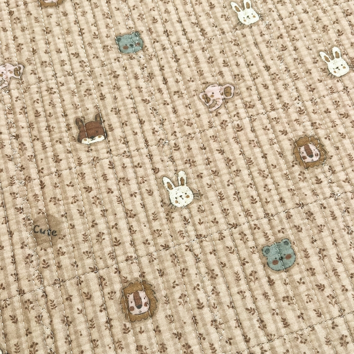 91家纺网 家纺一手货源 找家纺 床盖工厂店 2025新款全棉纯棉纱布加宝宝绒填充棉花床盖三件套 星月童话-棕