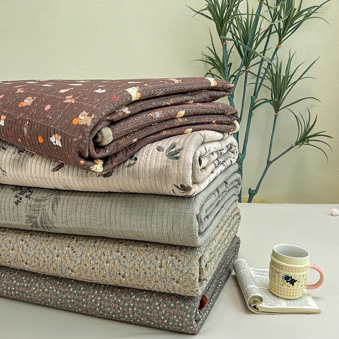 91家纺网 家纺一手货源 找家纺 床盖工厂店 2025新款全棉纯棉纱布加宝宝绒填充棉花床盖三件套 组合图仅供展示不可下单