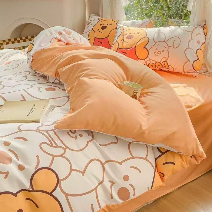 91家纺网 家纺一手货源 找家纺 （总）夏罗俪 2025新款夏罗俪芦荟棉四件套学生宿舍被套床单三件套活性印花四件套