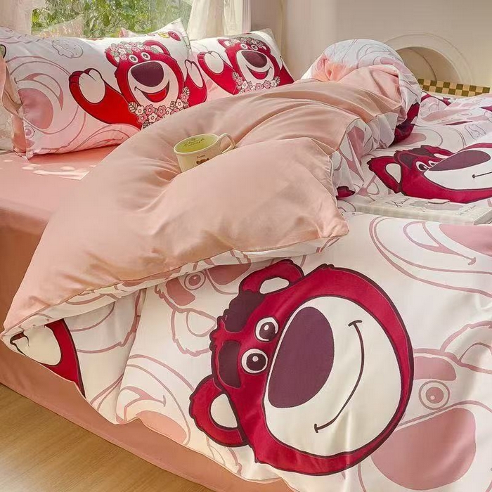 91家纺网 家纺一手货源 找家纺 （总）夏罗俪 2025新款夏罗俪芦荟棉四件套学生宿舍被套床单三件套活性印花四件套