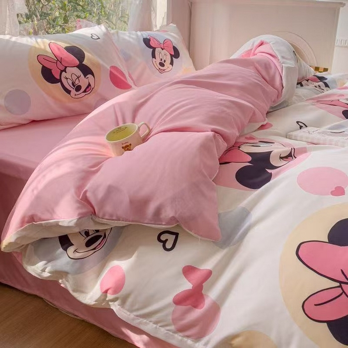 91家纺网 家纺一手货源 找家纺 （总）夏罗俪 2025新款夏罗俪芦荟棉四件套学生宿舍被套床单三件套活性印花四件套