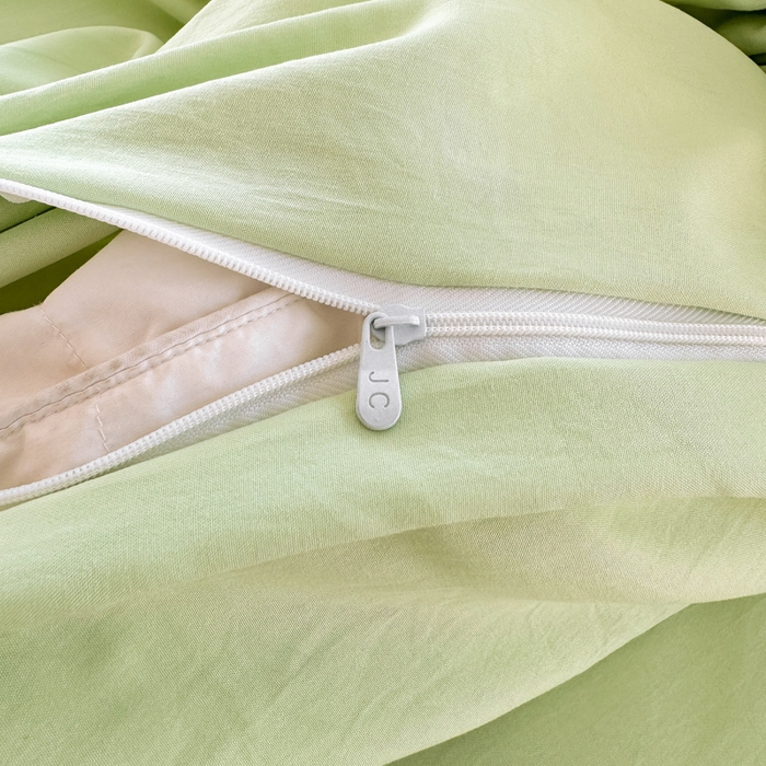 91家纺网 家纺一手货源 找家纺 爱彼家纺 2025新款热门毛巾绣水洗棉四件套大版卡通奶茶套件-四季通用 奶茶-青柠夏日