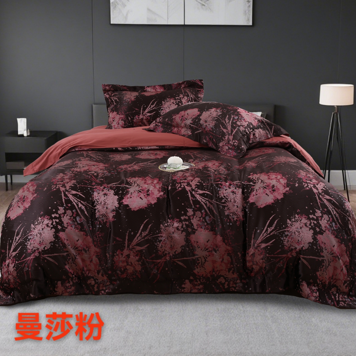 91家纺网 家纺一手货源 找家纺 （总）源舜家纺 2025新款新疆长绒棉色织大提花高精密金丝面料四件套