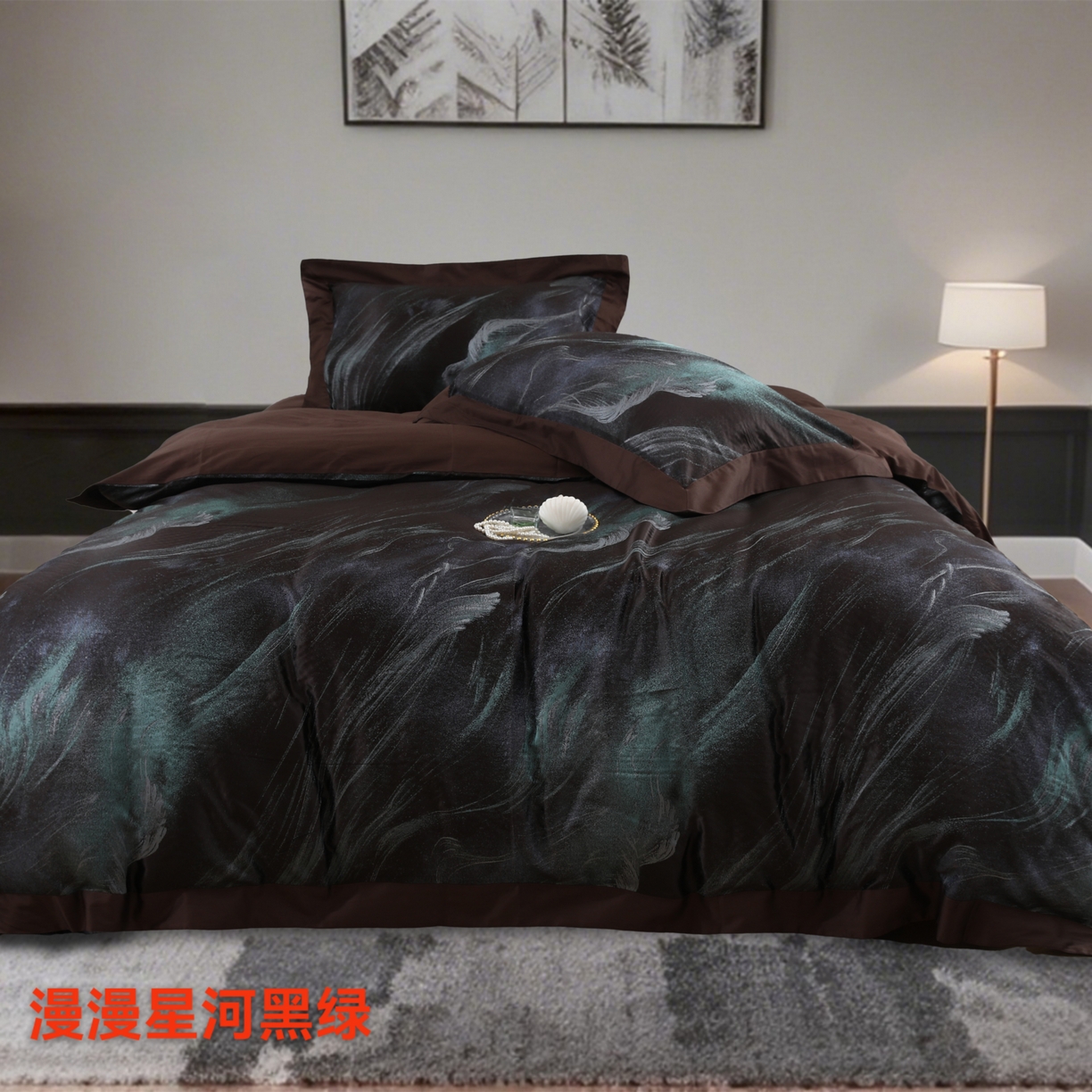 91家纺网 家纺一手货源 找家纺 （总）源舜家纺 2025新款新疆长绒棉色织大提花高精密金丝面料四件套