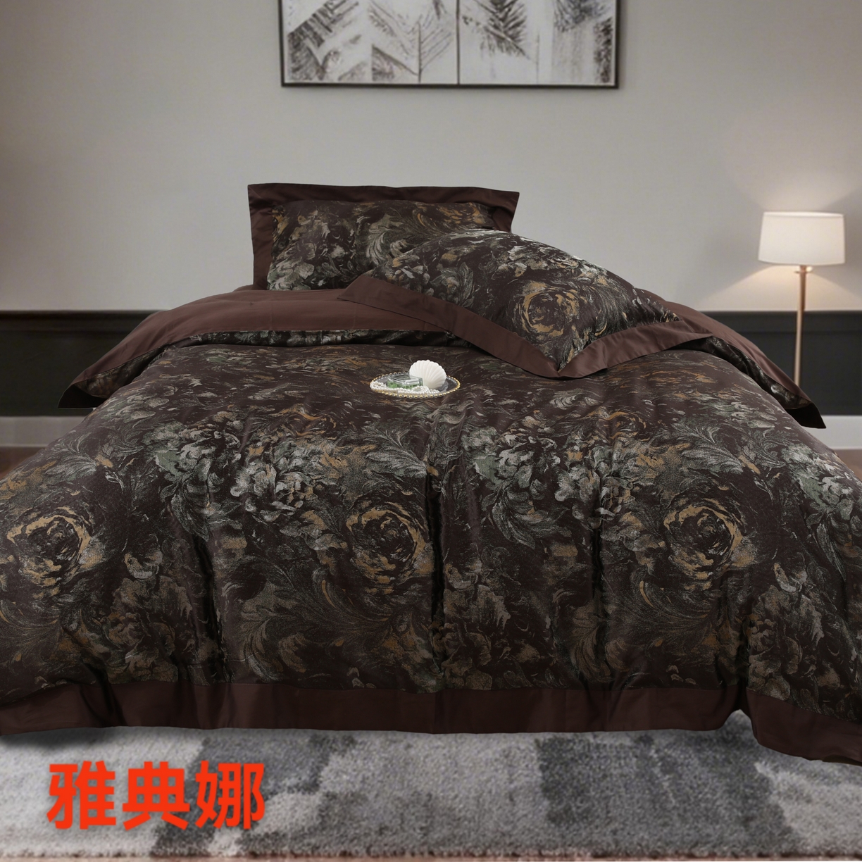 91家纺网 家纺一手货源 找家纺 （总）源舜家纺 2025新款新疆长绒棉色织大提花高精密金丝面料四件套