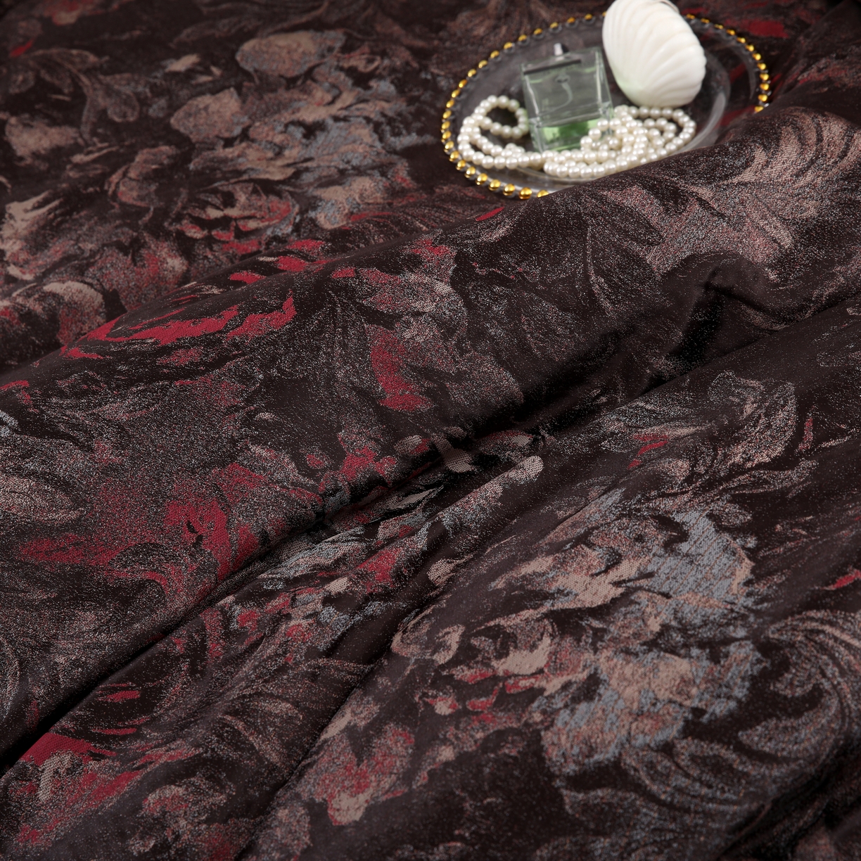 91家纺网 家纺一手货源 找家纺 （总）源舜家纺 2025新款新疆长绒棉色织大提花高精密金丝面料四件套