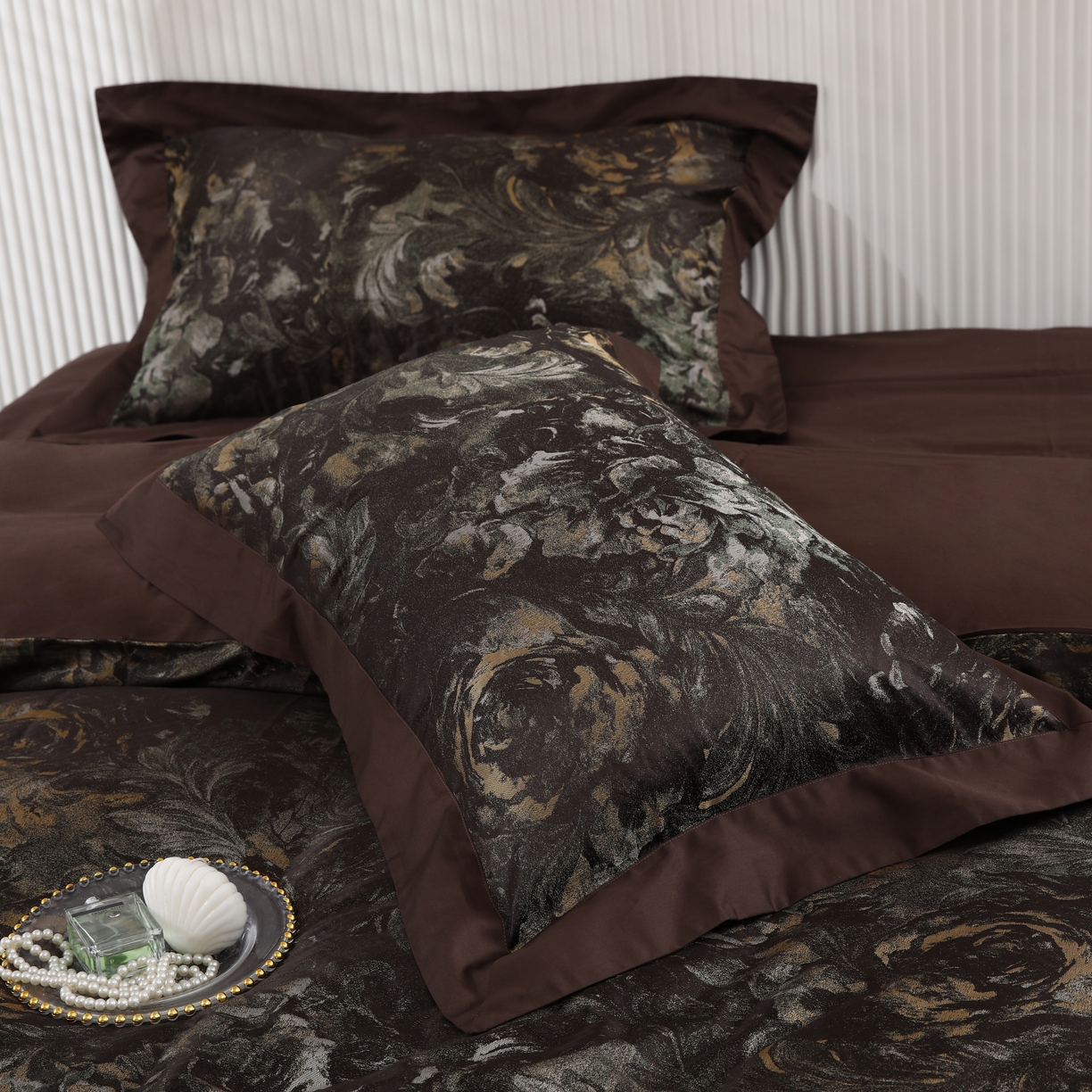 91家纺网 家纺一手货源 找家纺 源舜家纺 2025新款新疆长绒棉色织大提花高精密金丝面料四件套 雅典娜