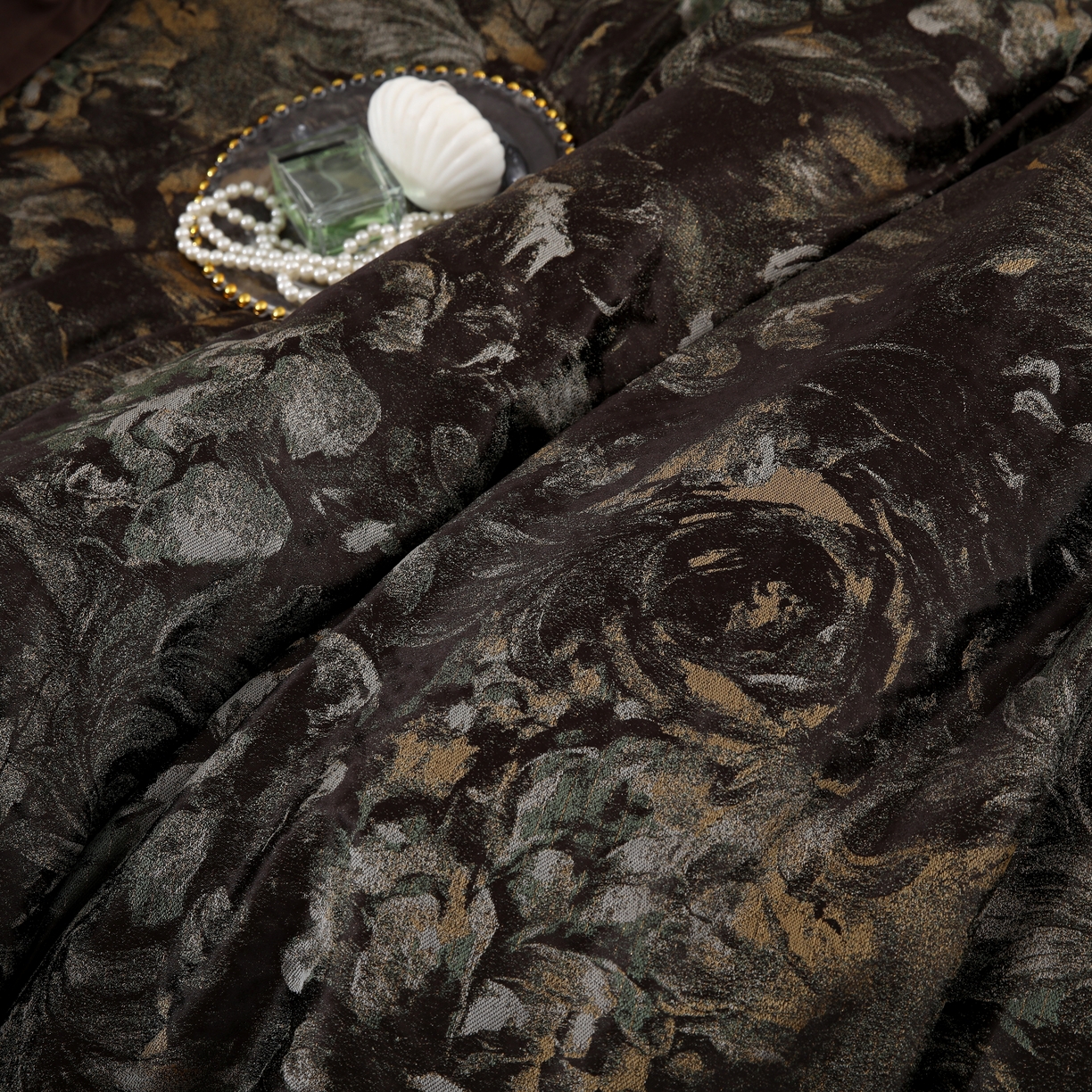 91家纺网 家纺一手货源 找家纺 源舜家纺 2025新款新疆长绒棉色织大提花高精密金丝面料四件套 雅典娜