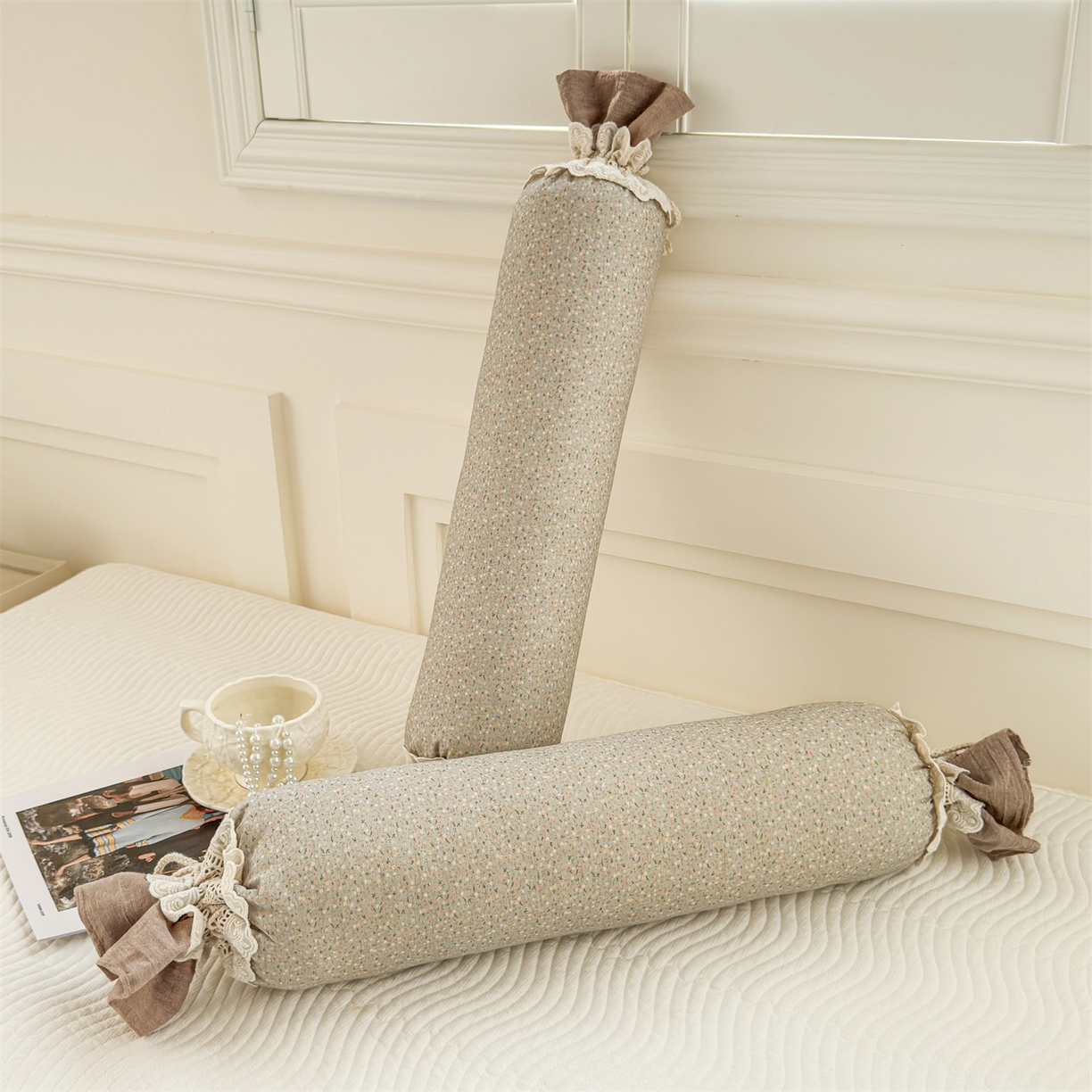 91家纺网 家纺一手货源 找家纺 麦肯锡 2025新款糖果儿童安抚抱枕  枕头枕芯 碎花眠曲/只