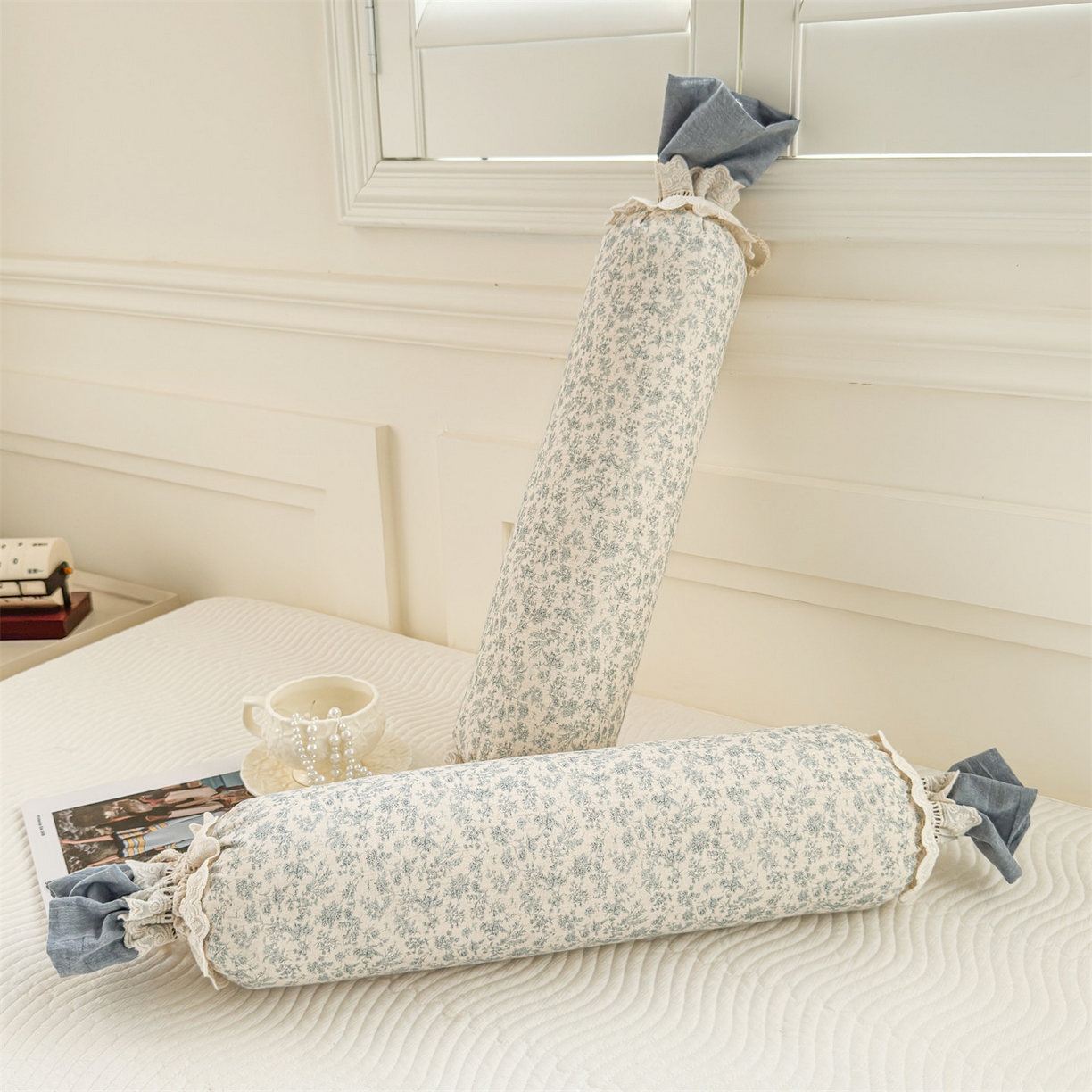 91家纺网 家纺一手货源 找家纺 麦肯锡 2025新款糖果儿童安抚抱枕  枕头枕芯 碎花小卷/只