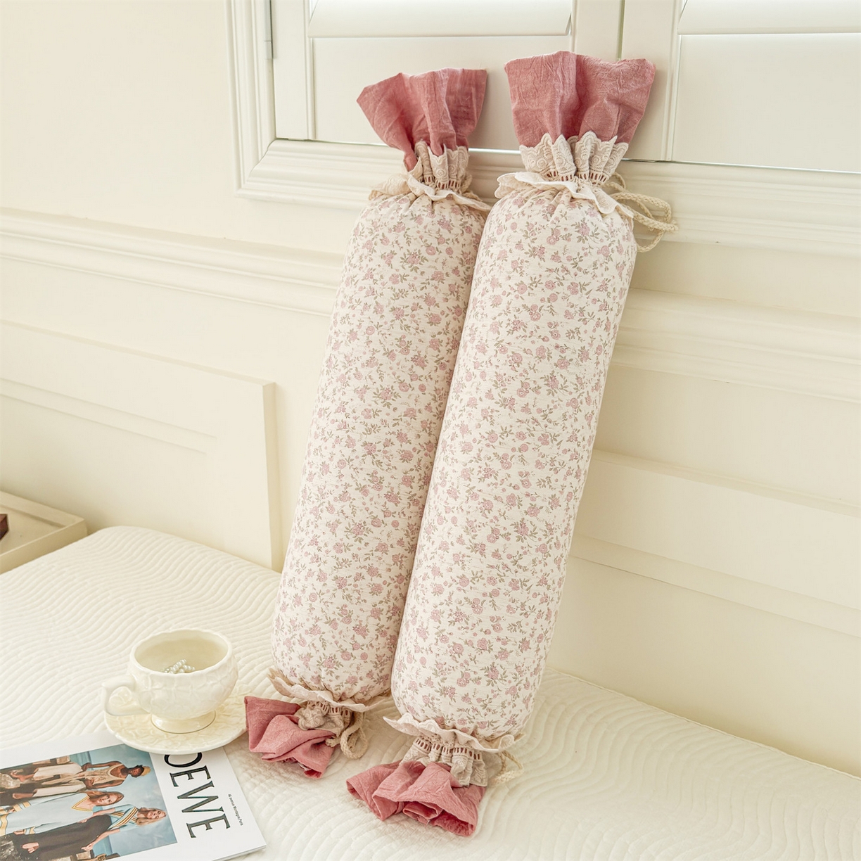 91家纺网 家纺一手货源 找家纺 麦肯锡 2025新款糖果儿童安抚抱枕  枕头枕芯 小花碎语/只