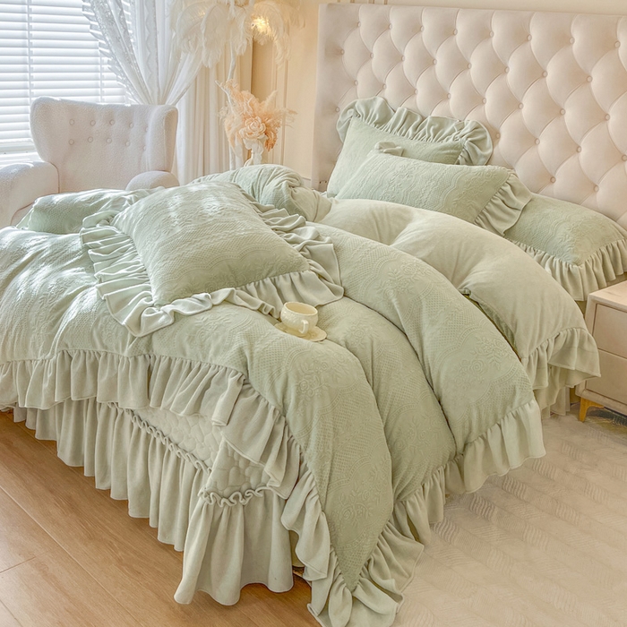 91家纺网 家纺一手货源 找家纺 （总）好儿喜家纺 2026新款雕花牛奶绒床盖四件套-秘享 （控价最低249元起）