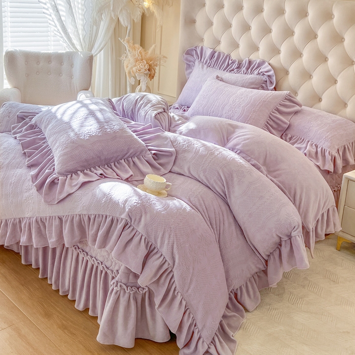 91家纺网 家纺一手货源 找家纺 （总）好儿喜家纺 2026新款雕花牛奶绒床盖四件套-秘享 （控价最低249元起）