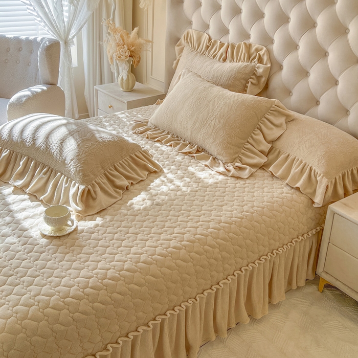 91家纺网 家纺一手货源 找家纺 （总）好儿喜家纺 2026新款雕花牛奶绒床盖四件套-秘享 （控价最低249元起）