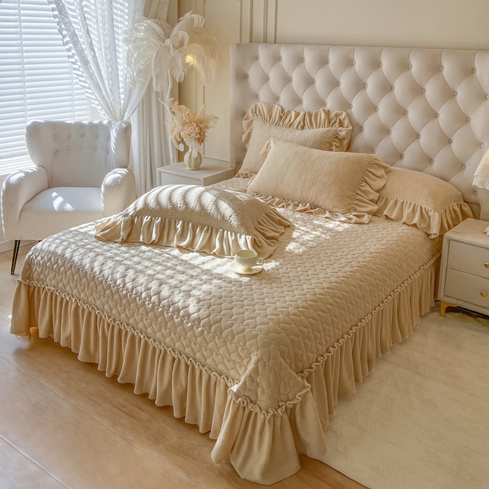 91家纺网 家纺一手货源 找家纺 （总）好儿喜家纺 2026新款雕花牛奶绒床盖四件套-秘享 （控价最低249元起）