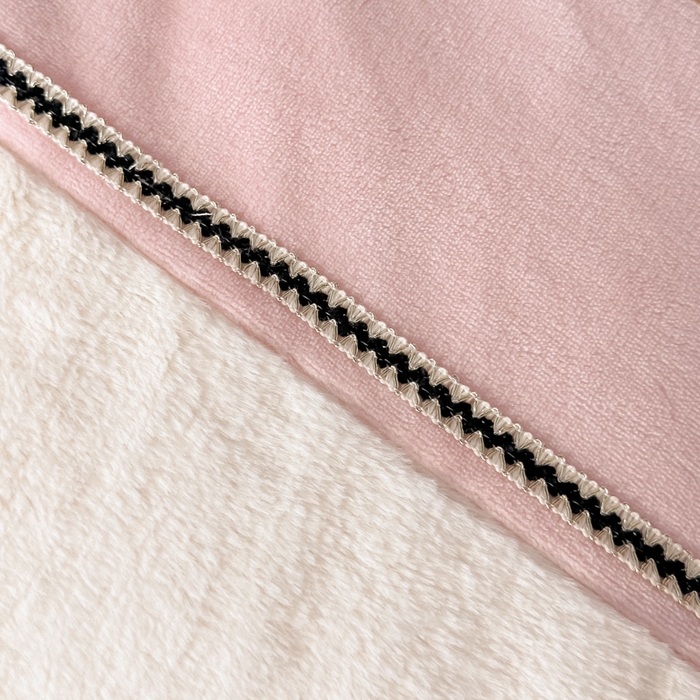 91家纺网 家纺一手货源 找家纺 金窝窝家纺 2025新款轻奢双拼全消光牛奶绒四件套-安娜 安娜-蜜桃粉