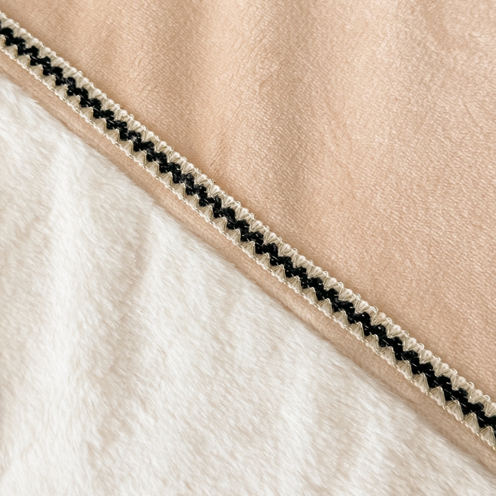 91家纺网 家纺一手货源 找家纺 金窝窝家纺 2025新款轻奢双拼全消光牛奶绒四件套-安娜 安娜-香槟色